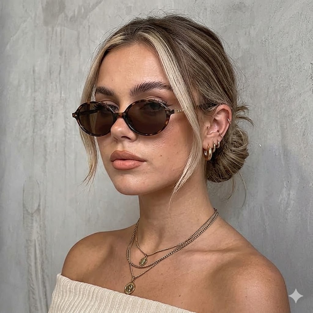 ViewJoy Retro Oval Sunglasses